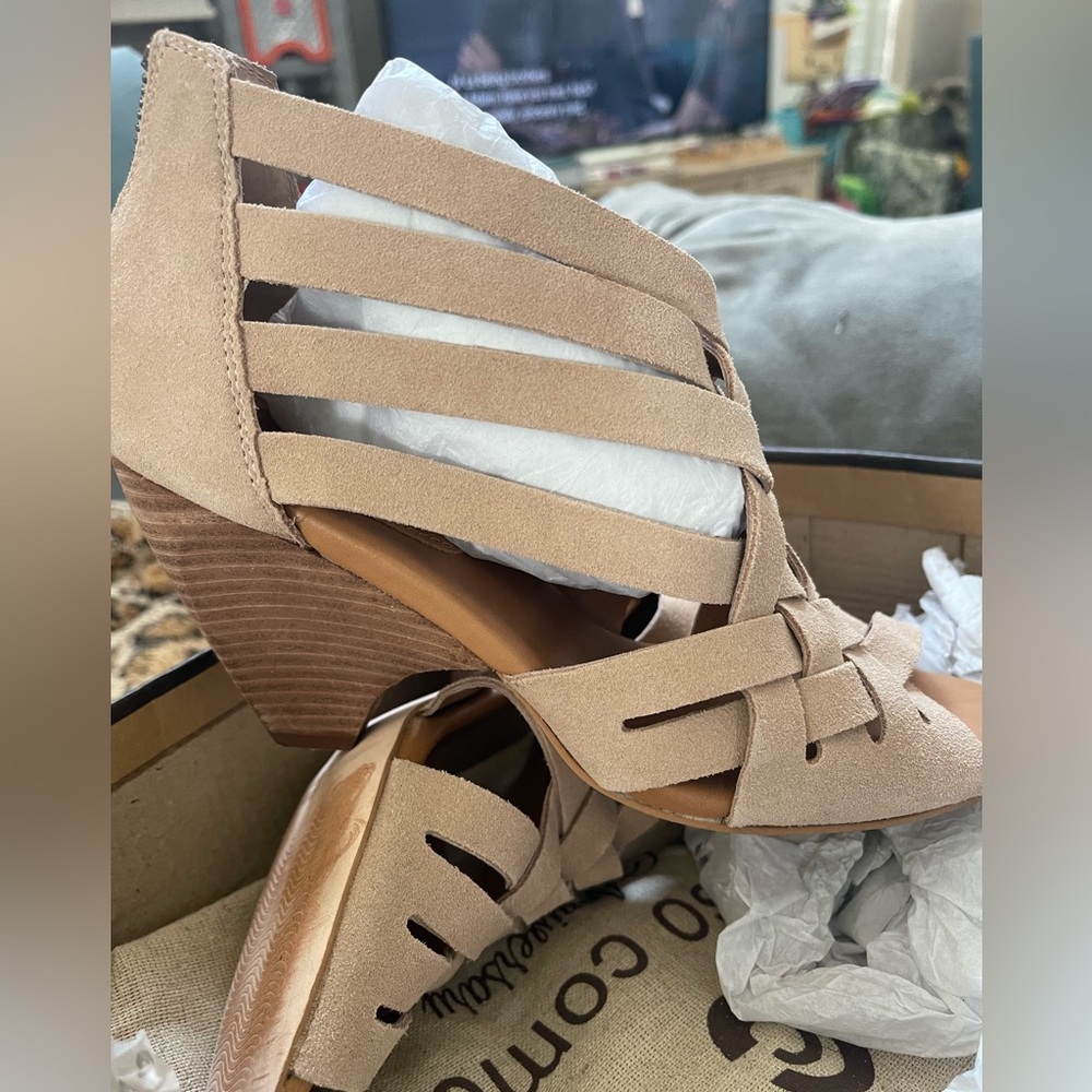 Corso Como Blush Suede Sandal Wege